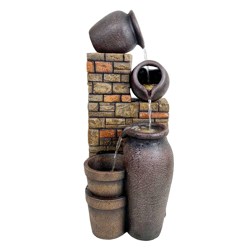 Stacked Pots Water Fall Fountain Brick Pots Multi-tier Cascading Water Flow Water Feature,Stacked Pots Water Fall Fountain Brick Pots Multi-tier Cascading Water Flow Water Feature,Quanzhou Rich Green Technology Co.,Ltd.