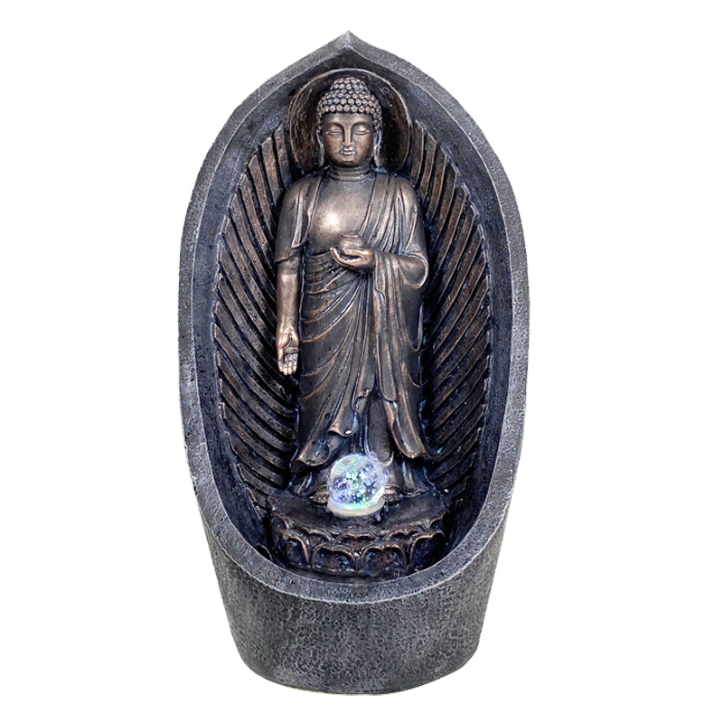 Standing Buddha Fountain Spinning Ball Water Flow Buddha Water Feature,Standing Buddha Fountain Spinning Ball Water Flow Buddha Water Feature,Quanzhou Rich Green Technology Co.,Ltd.
