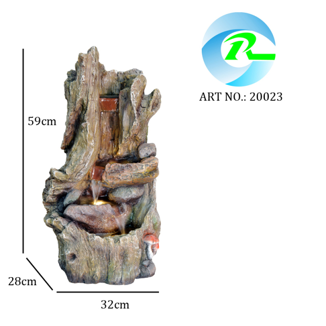 Outdoor Trunk Log Pot Water Fountain Polyresin Garden Water Feature-Fountain Manufacturer in China,Polyresin Trunk Log Pot Water Fountain-Fountain Manufacturer in China,Quanzhou Rich Green Technology Co.,Ltd.