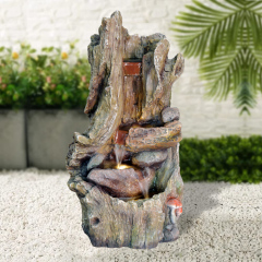Outdoor Trunk Log Pot Water Fountain Polyresin Garden Water Feature-Fountain Manufacturer in China,Polyresin Trunk Log Pot Water Fountain-Fountain Manufacturer in China,Quanzhou Rich Green Technology Co.,Ltd.