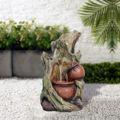 Outdoor Trunk Log Pot Water Fountain Polyresin Garden Water Feature-Fountain Manufacturer in China,Polyresin Trunk Log Pot Water Fountain-Fountain Manufacturer in China,Quanzhou Rich Green Technology Co.,Ltd.
