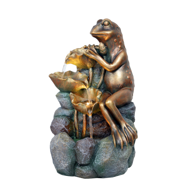 Polyresin Frogs Statue Founain for Indoor and Outdoor Use | Water Feature Manufacturer In China,Polyresin Frog Cascading Founain Water Feature Manufacturer In China,Quanzhou Rich Green Technology Co.,Ltd.