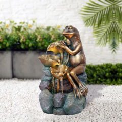 Polyresin Frogs Statue Founain for Indoor and Outdoor Use | Water Feature Manufacturer In China,Polyresin Frog Cascading Founain Water Feature Manufacturer In China,Quanzhou Rich Green Technology Co.,Ltd.