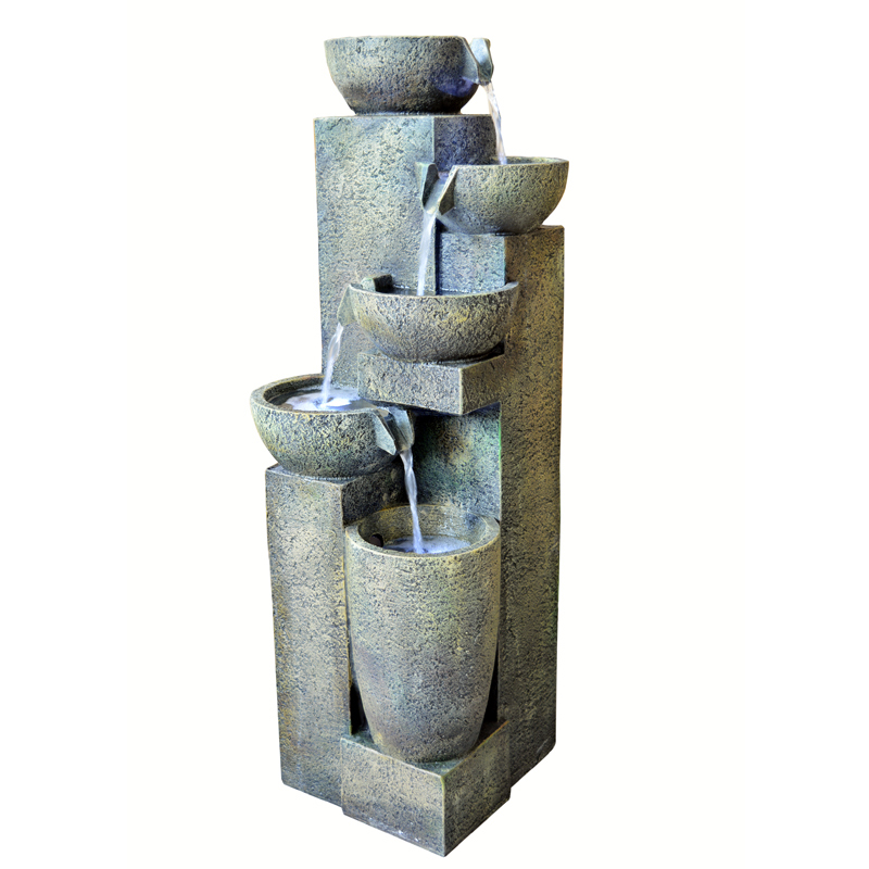 Modern 5-tier Water Flow Fountain Contemporary Bowls Cascading Water Flow Fountain,Modern 5-tier Water Flow Fountain Contemporary Bowls Cascading Water Flow Fountain,Quanzhou Rich Green Technology Co.,Ltd.