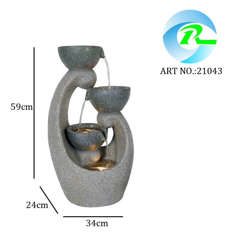 Modern design Contemporary Bowls Cascading Water Flow Fountain Tiered Water Feature | Fountain Water Feature Manufacturer and Supplier,Modern Contemporary Bowls Fountain Water Feature Manufacturer,Quanzhou Rich Green Technology Co.,Ltd.
