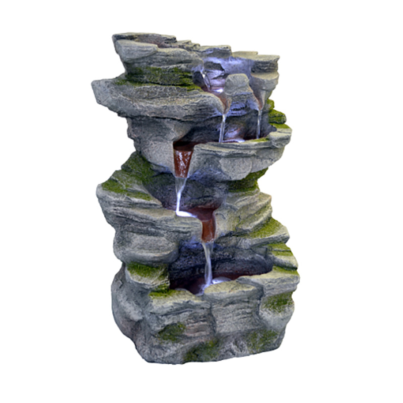 Tiered Cascading Rock Stone Slate Fountain Cascading Water Fall | Water Feature Fountain Supplier China,Outdoor Rock Stone Tiered Fountain Water Feature Manufacturer China,Quanzhou Rich Green Technology Co.,Ltd.