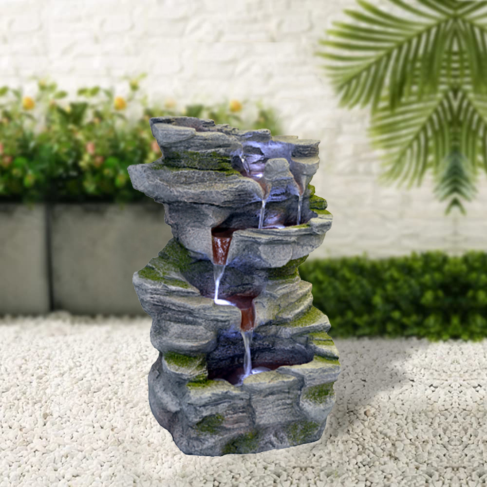 Tiered Cascading Rock Stone Slate Fountain Cascading Water Fall | Water Feature Fountain Supplier China,Outdoor Rock Stone Tiered Fountain Water Feature Manufacturer China,Quanzhou Rich Green Technology Co.,Ltd.