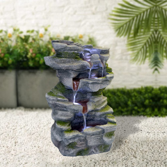 Tiered Cascading Rock Stone Slate Fountain Cascading Water Fall | Water Feature Fountain Supplier China,Outdoor Rock Stone Tiered Fountain Water Feature Manufacturer China,Quanzhou Rich Green Technology Co.,Ltd.