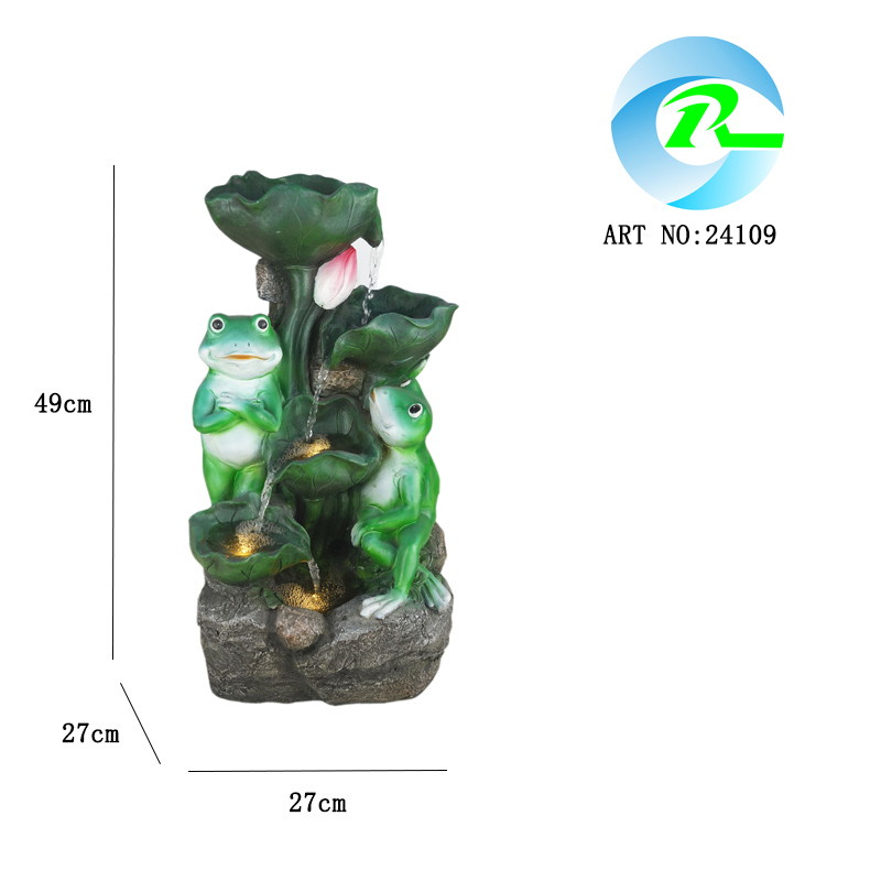 Polyresin Frogs Statue Founain for Indoor and Outdoor Use | Water Feature Manufacturer In China,Polyresin Frog Cascading Founain Water Feature Manufacturer In China,Quanzhou Rich Green Technology Co.,Ltd.