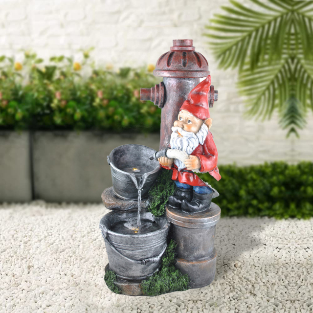 Fire Hydrant Gnome and Meditation Gnome Water Fountain Wood Trunk Water Flow and Buckets Water Flow Water Feature,Fire Hydrant Gnome and Meditation Gnome Water Fountain Wood Trunk Water Flow and Buckets Water Flow Water Feature,Quanzhou Rich Green Technology Co.,Ltd.