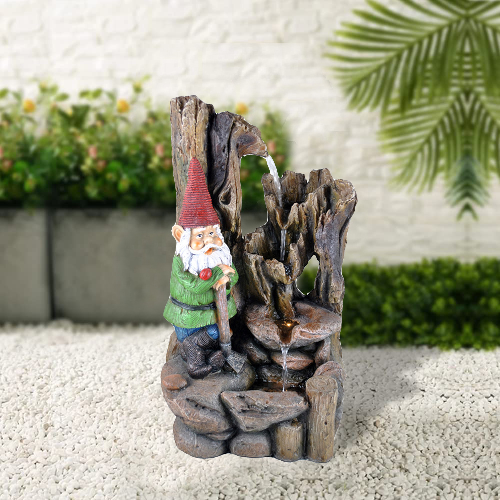 Fire Hydrant Gnome and Meditation Gnome Water Fountain Wood Trunk Water Flow and Buckets Water Flow Water Feature,Fire Hydrant Gnome and Meditation Gnome Water Fountain Wood Trunk Water Flow and Buckets Water Flow Water Feature,Quanzhou Rich Green Technology Co.,Ltd.