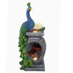 Pedestal Peacock Fountain Cascading Water Fall Water Feature,Pedestal Peacock Fountain Cascading Water Fall Water Feature,Quanzhou Rich Green Technology Co.,Ltd.