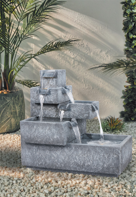 Multi-Tier Cascading Stone-Look Resin Garden Fountain – OEM/ODM Outdoor Water Feature Manufacturer in China,Multi-Tier Stone-Look Resin Water Feature-Fountain Manufacturer China,Quanzhou Rich Green Technology Co.,Ltd.