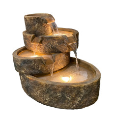 Granite Stone Cascading Water Fall Fountain Tiered Blade Water Fall Water Feature