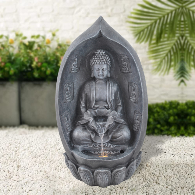 Sitting Buddha Lotus Water Fall Fountain Lotus Pedestal Meditation Buddha Water Feature,Sitting Buddha Lotus Water Fall Fountain Lotus Pedestal Meditation Buddha Water Feature,Quanzhou Rich Green Technology Co.,Ltd.