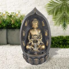 Sitting Buddha Lotus Water Fall Fountain Lotus Pedestal Meditation Buddha Water Feature,Sitting Buddha Lotus Water Fall Fountain Lotus Pedestal Meditation Buddha Water Feature,Quanzhou Rich Green Technology Co.,Ltd.