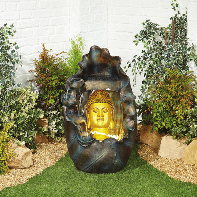 3D Effect Buddha Head Blade Water Fall Fountain Cascading Leaves Water Flow Fountain,3D Effect Buddha Head Blade Water Fall Fountain Cascading Leaves Water Flow Fountain,Quanzhou Rich Green Technology Co.,Ltd.