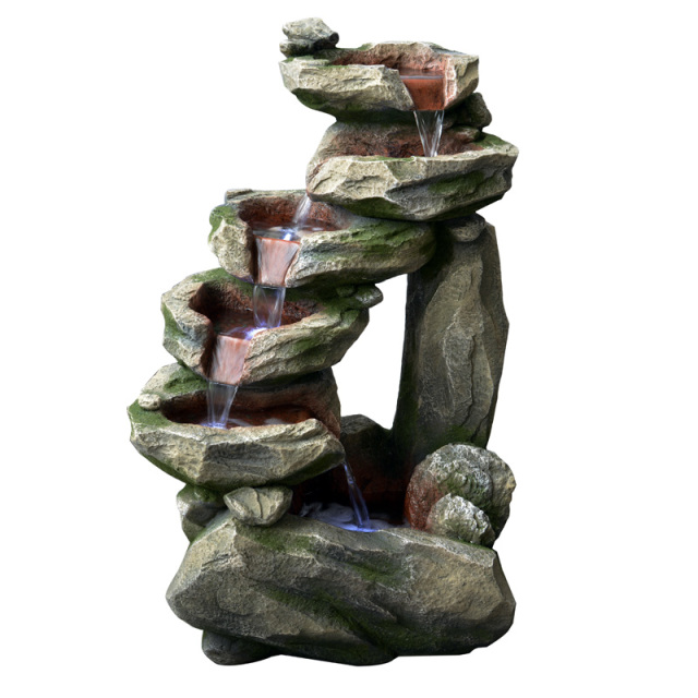 6-Tier Rock Stone Water Flow Fountain Cascading Rock Stone Water Fall Water Feature,6-Tier Rock Stone Water Flow Fountain Cascading Rock Stone Water Fall Water Feature,Quanzhou Rich Green Technology Co.,Ltd.
