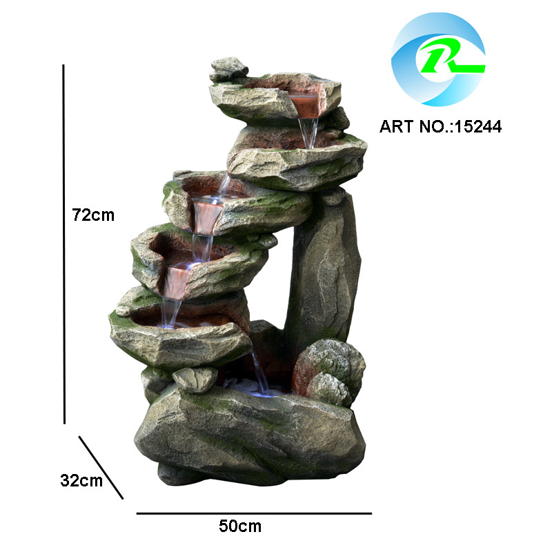 6-Tier Rock Stone Water Flow Fountain Cascading Rock Stone Water Fall Water Feature,6-Tier Rock Stone Water Flow Fountain Cascading Rock Stone Water Fall Water Feature,Quanzhou Rich Green Technology Co.,Ltd.