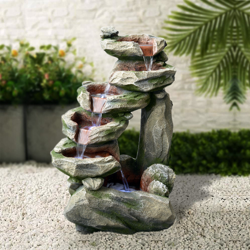 6-Tier Rock Stone Water Flow Fountain Cascading Rock Stone Water Fall Water Feature,6-Tier Rock Stone Water Flow Fountain Cascading Rock Stone Water Fall Water Feature,Quanzhou Rich Green Technology Co.,Ltd.