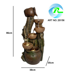 Stacked Pots and Jugs Wood log Fountain Cascading Jugs and bowls Water Feature,Stacked Pots and Jugs Wood log Fountain Cascading Jugs and bowls Water Feature,Quanzhou Rich Green Technology Co.,Ltd.