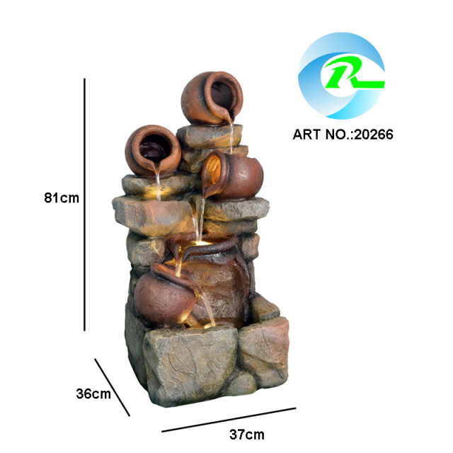 Stacked Pots and Jugs Stone Cascading Water Fall Fountain Outdoor Water Feture Decor,Stacked Pots and Jugs Stone Cascading Water Fall Fountain Outdoor Water Feture Decor,Quanzhou Rich Green Technology Co.,Ltd.