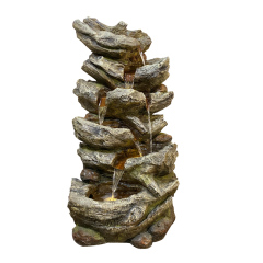 6-Tier Wood Log Cascading Water Feature Woodland Multi-tier Water Fountain with LED for Outdoor use,6-Tier Wood Log Cascading Water Feature Woodland Multi-tier Water Fountain with LED for Outdoor use,Quanzhou Rich Green Technology Co.,Ltd.