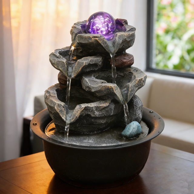 Spinning Ball Rock Fountain Cascading Rock Water Flow Water Feature,Spinning Ball Rock Fountain Cascading Rock Water Flow Water Feature | Polyresin Metal Water Feature Fountain Manufacturer,Quanzhou Rich Green Technology Co.,Ltd.