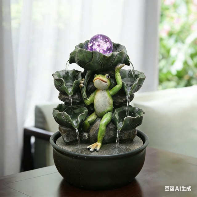 Indoor Tabletop Spinning Ball Frog Fountain Cascading Lotus Water Flow Water Feature,Indoor Tabletop Spinning Ball Frog Fountain Cascading Lotus Water Flow Water Feature,Quanzhou Rich Green Technology Co.,Ltd.