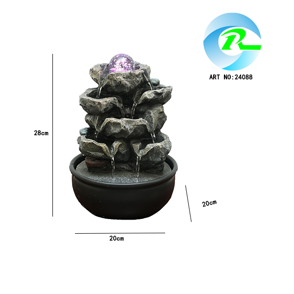 Indoor tabletop Spinning Ball Rock Fountain Tiered Water Flow Cascading Water Feature,Indoor tabletiop Spinning Ball Rock Fountain Tiered Water Flow Cascading Water Feature,Quanzhou Rich Green Technology Co.,Ltd.