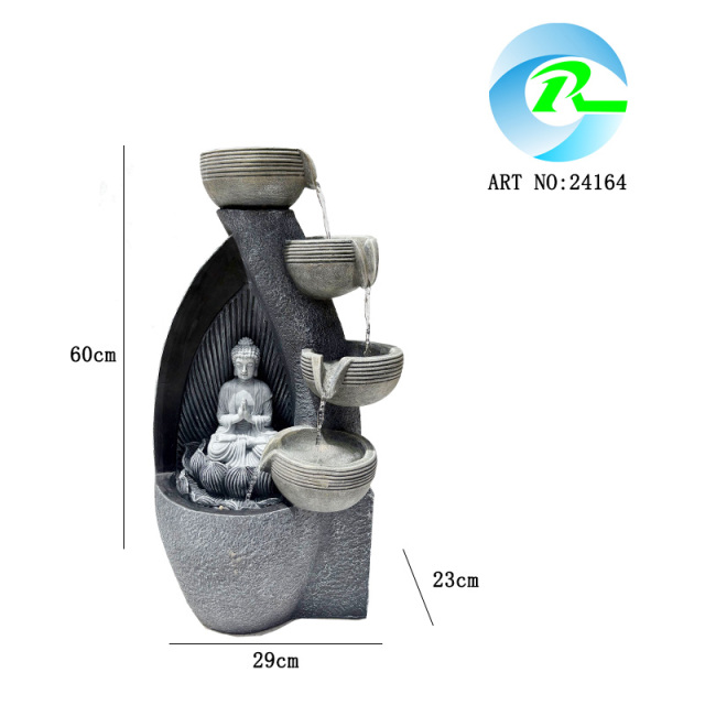Outdoor Polyresin Zen Buddha Cascading Waterfall Fountain | Water Feature Manufacturer and Supplier in China,Polyresin Zen Buddha Water Fountain | Water Feature Supplier in China,Quanzhou Rich Green Technology Co.,Ltd.