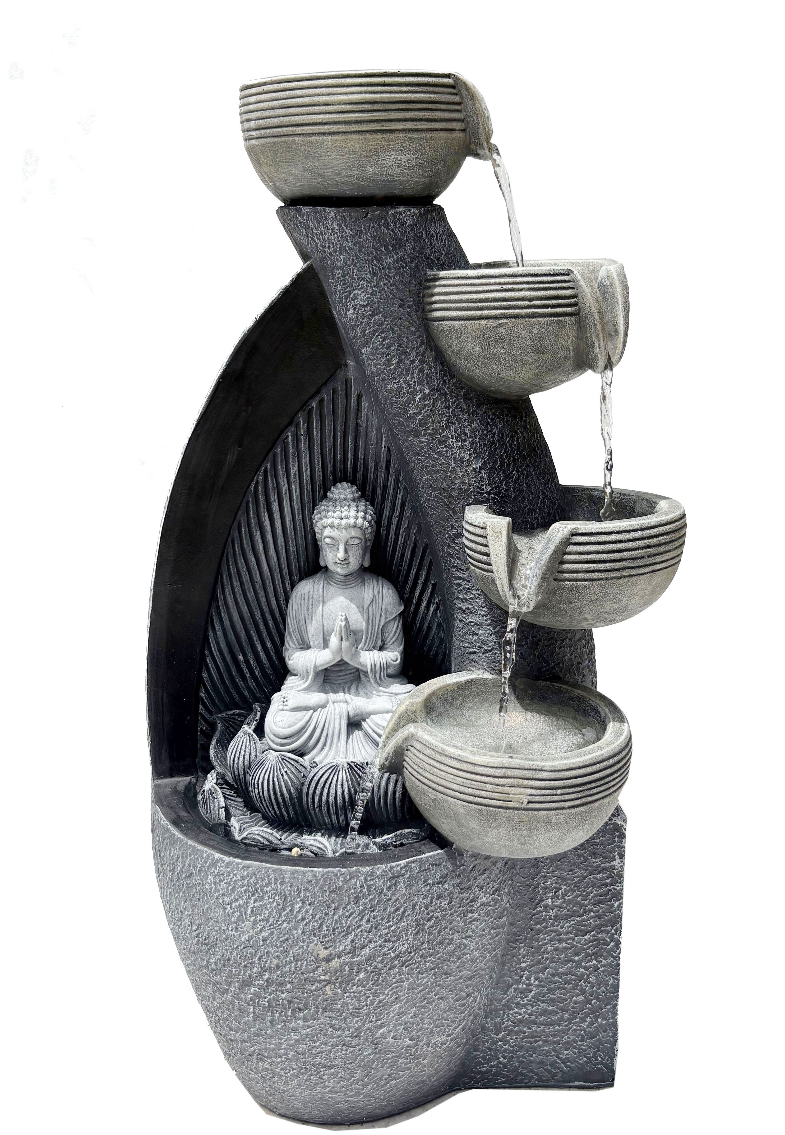 Outdoor Polyresin Zen Buddha Cascading Waterfall Fountain | Water Feature Manufacturer and Supplier in China,Polyresin Zen Buddha Water Fountain | Water Feature Supplier in China,Quanzhou Rich Green Technology Co.,Ltd.