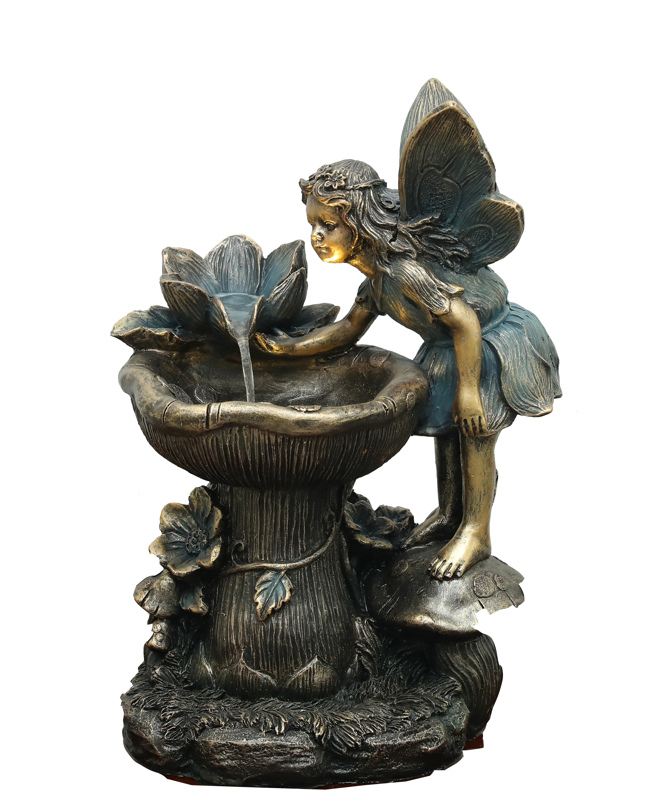 Solar Resin Fairy Fountain Manufacturer | Custom Garden Water Feature Supplier,Solar Resin Fairy Fountain with LED Light | Garden Fountain Supplier,Quanzhou Rich Green Technology Co.,Ltd.