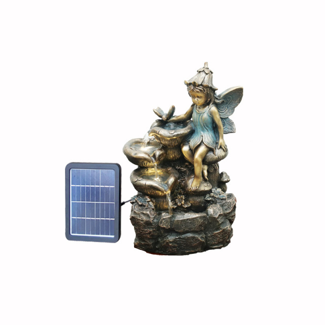 Solar Powered Polyresin Fairy Fountain with LED Light | OEM Garden Fountain Manufacturer & Supplier,Solar Resin Fairy Fountain with LED Light  | Garden Fountain Supplier,Quanzhou Rich Green Technology Co.,Ltd.