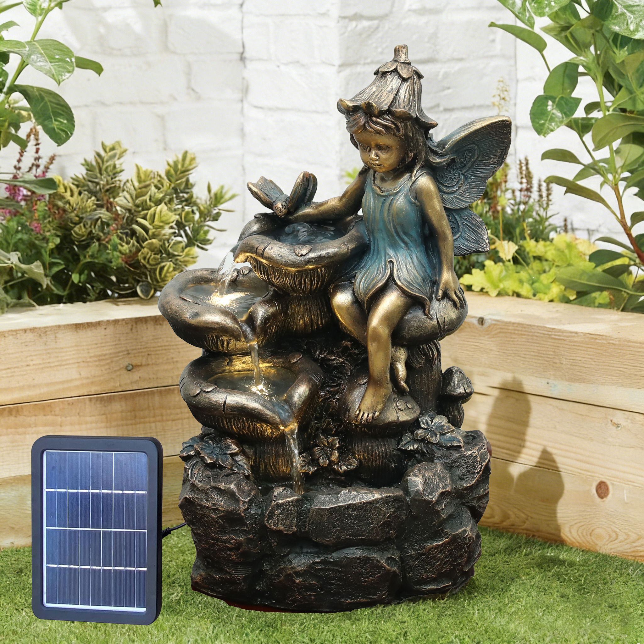 Solar Powered Polyresin Fairy Fountain with LED Light | OEM Garden Fountain Manufacturer & Supplier,Solar Resin Fairy Fountain with LED Light  | Garden Fountain Supplier,Quanzhou Rich Green Technology Co.,Ltd.