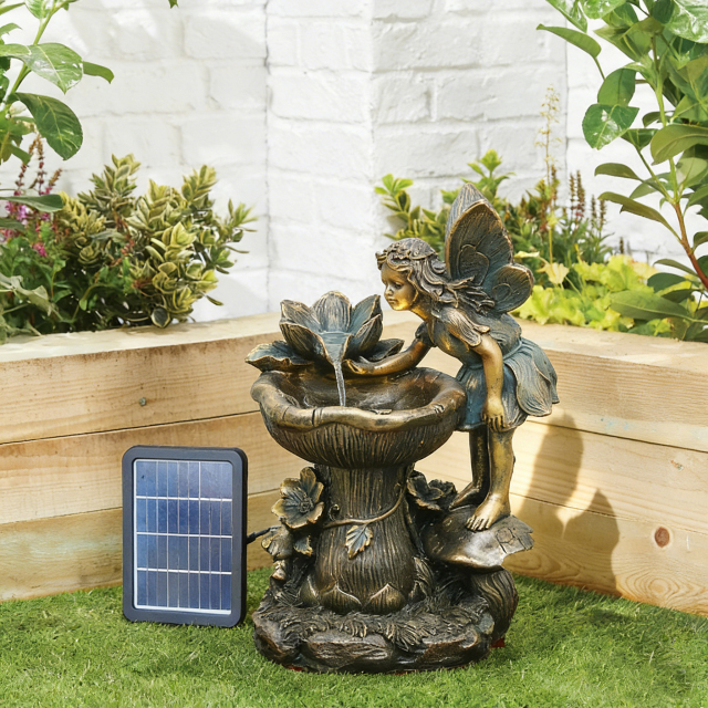 Solar Resin Fairy Fountain Manufacturer | Custom Garden Water Feature Supplier,Solar Resin Fairy Fountain with LED Light | Garden Fountain Supplier,Quanzhou Rich Green Technology Co.,Ltd.