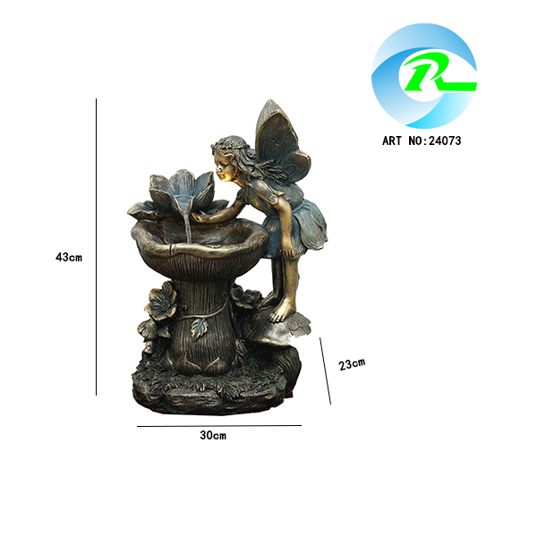 Solar Resin Fairy Fountain Manufacturer | Custom Garden Water Feature Supplier,Solar Resin Fairy Fountain with LED Light | Garden Fountain Supplier,Quanzhou Rich Green Technology Co.,Ltd.