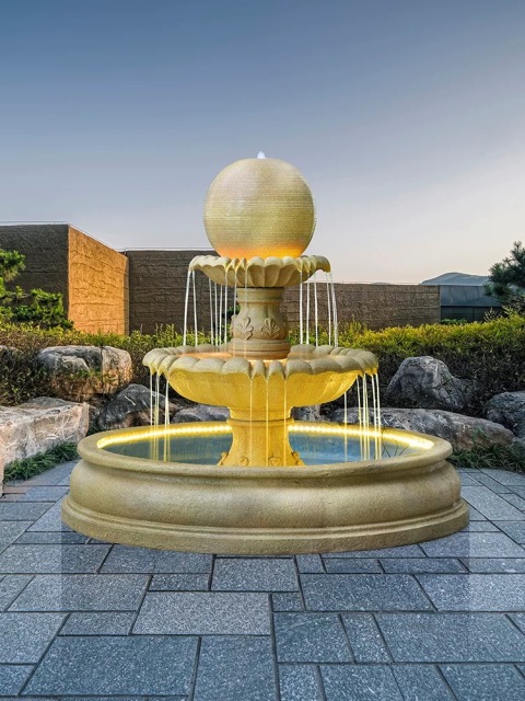 Customized Tiered Waterfall Water Feature Garden Centerpiece Water Fountain For Garden and Patio-Fountain Manufacturer in China,Grand Floor Tier Waterfall Fountain Garden Water Feature Manufacturer,Quanzhou Rich Green Technology Co.,Ltd.