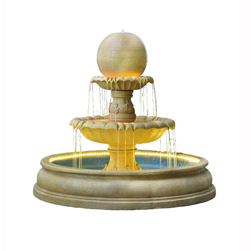 Customized Tiered Waterfall Water Feature Garden Centerpiece Water Fountain For Garden and Patio-Fountain Manufacturer in China,Grand Floor Tier Waterfall Fountain Garden Water Feature Manufacturer,Quanzhou Rich Green Technology Co.,Ltd.