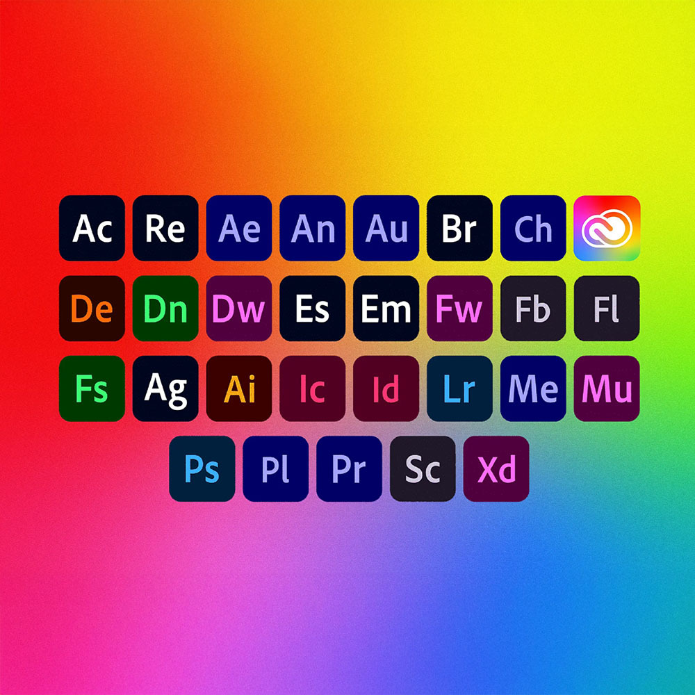 Adobe Creative Cloud — All Apps Suite (Annual Subscription) — 2 PC/MAC