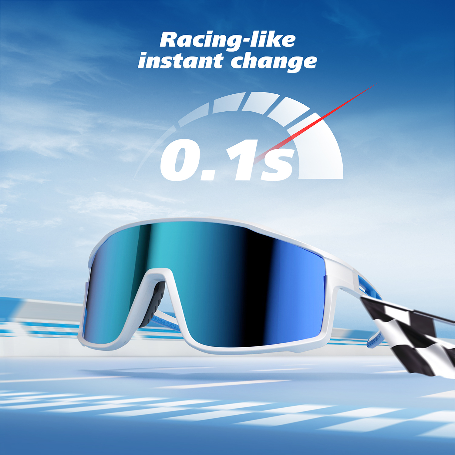Solar-Powered Adaptive 0.1s Photochromic Sports