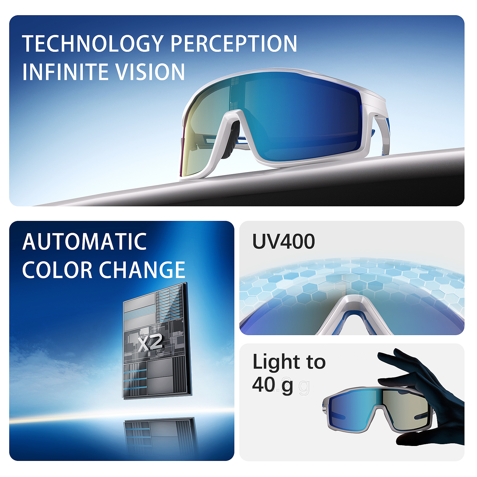 Solar-Powered Adaptive 0.1s Photochromic Sports