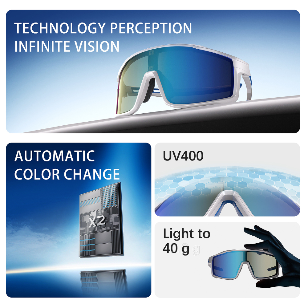 Solar-Powered Adaptive 0.1s Photochromic Sports