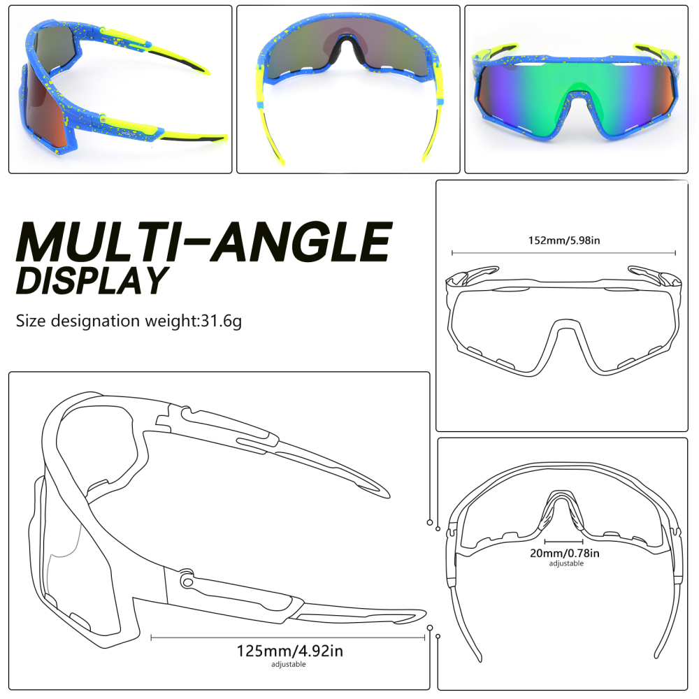 Polarized Cycling UV400 Windproof TAC Lens Unisex
