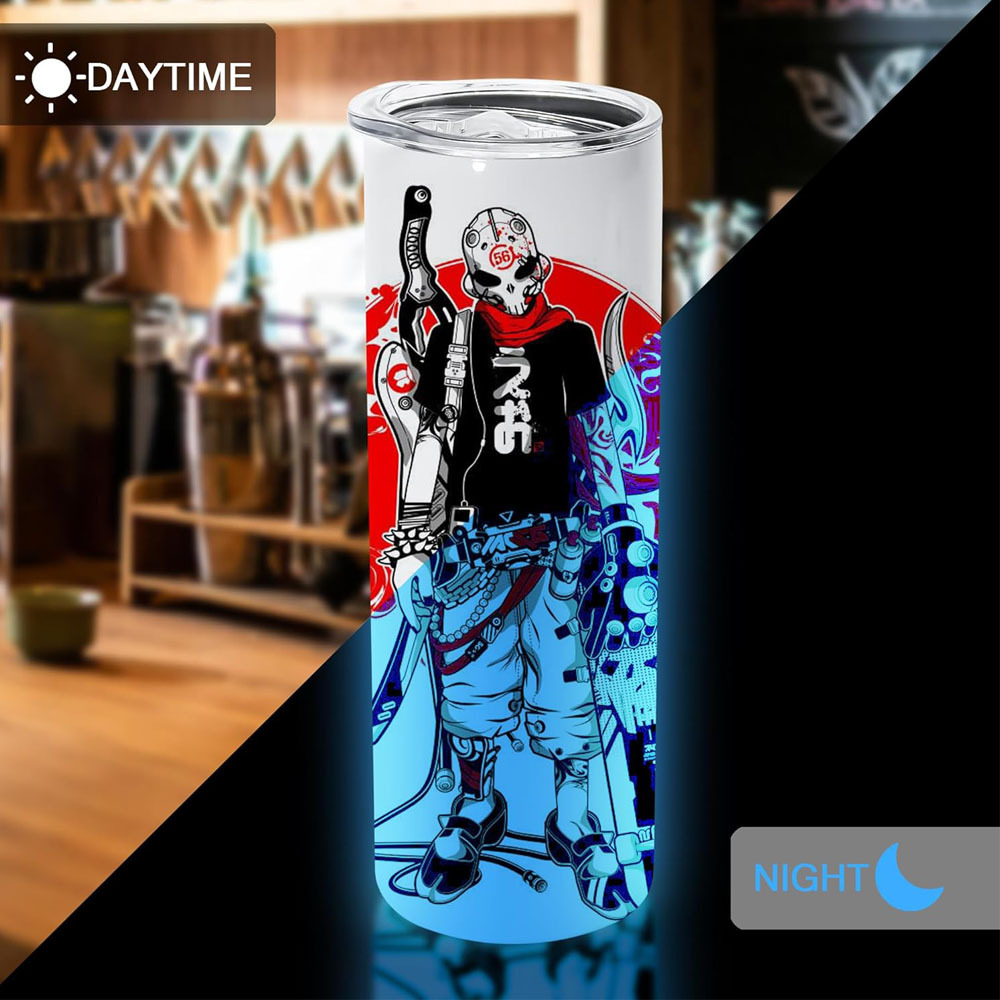 US RTS 20oz Sublimation Glow in Dark Tumbler White to Blue(25PCS)