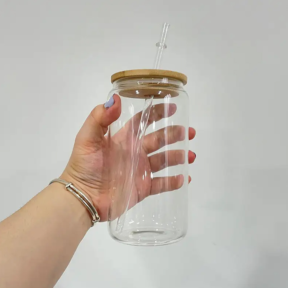 US RTS 16oz Sublimation Frosted/Clear Glass Libby Can Cup Free Shipping (25PCS/50PCS)