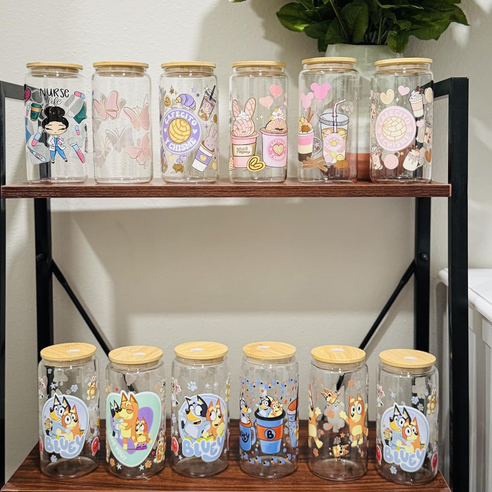 US RTS 16oz Sublimation Frosted/Clear Glass Libby Can Cup Free Shipping (25PCS/50PCS)