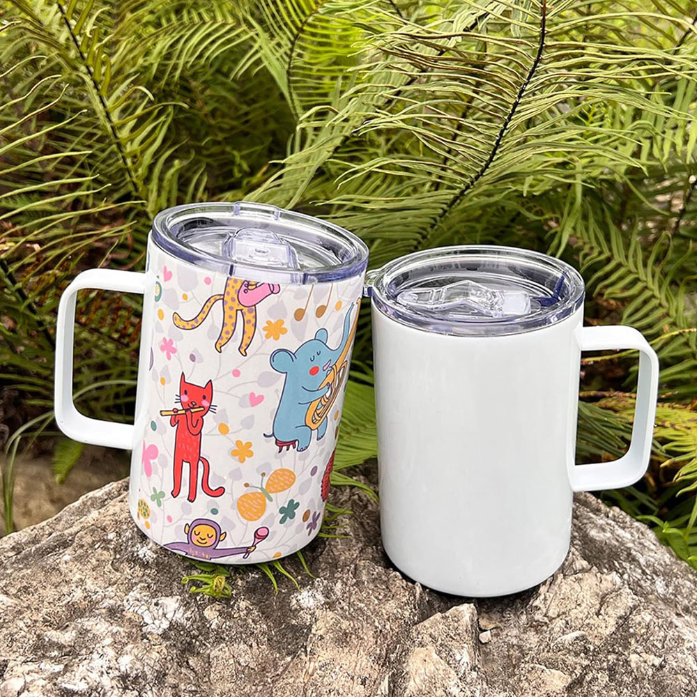 US RTS 16oz Stainless Steel Sublimation Mugs Travel Coffee Mug with Handle