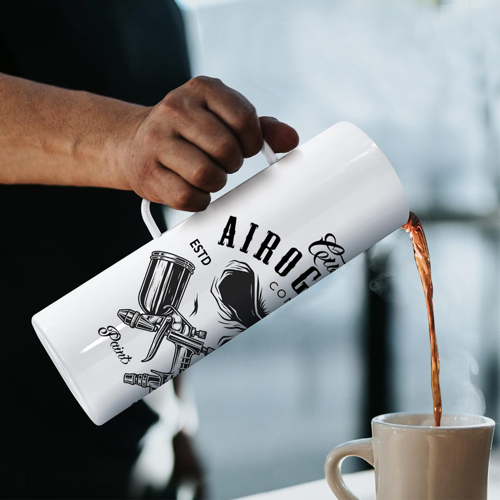 US RTS 20oz  skinny Stainless Steel Sublimation Mugs Travel Coffee Mug with Handle