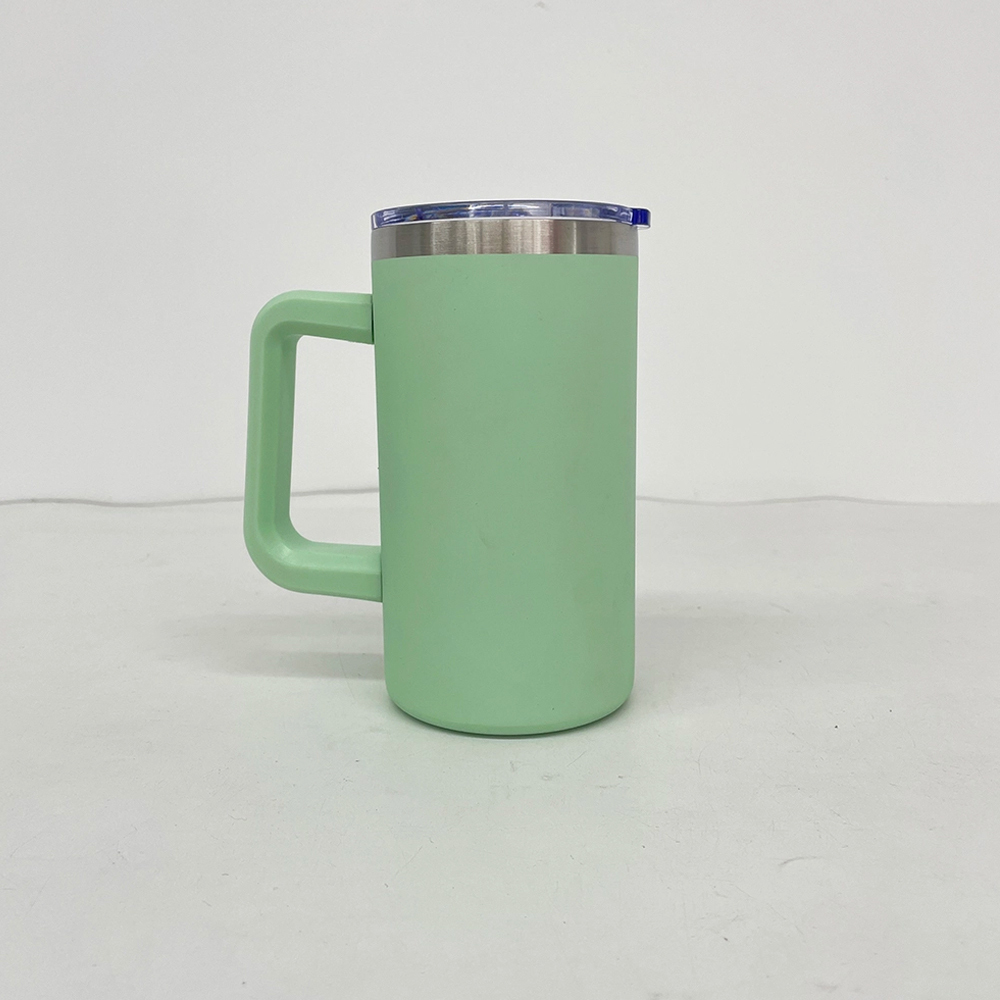 USA Warehouse  colorful Blank Sublimation 20oz Coffee Mugs with Removable Plastic Handle